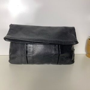 Vintage Bermans Black Genuine Leather Women’s  Clutch